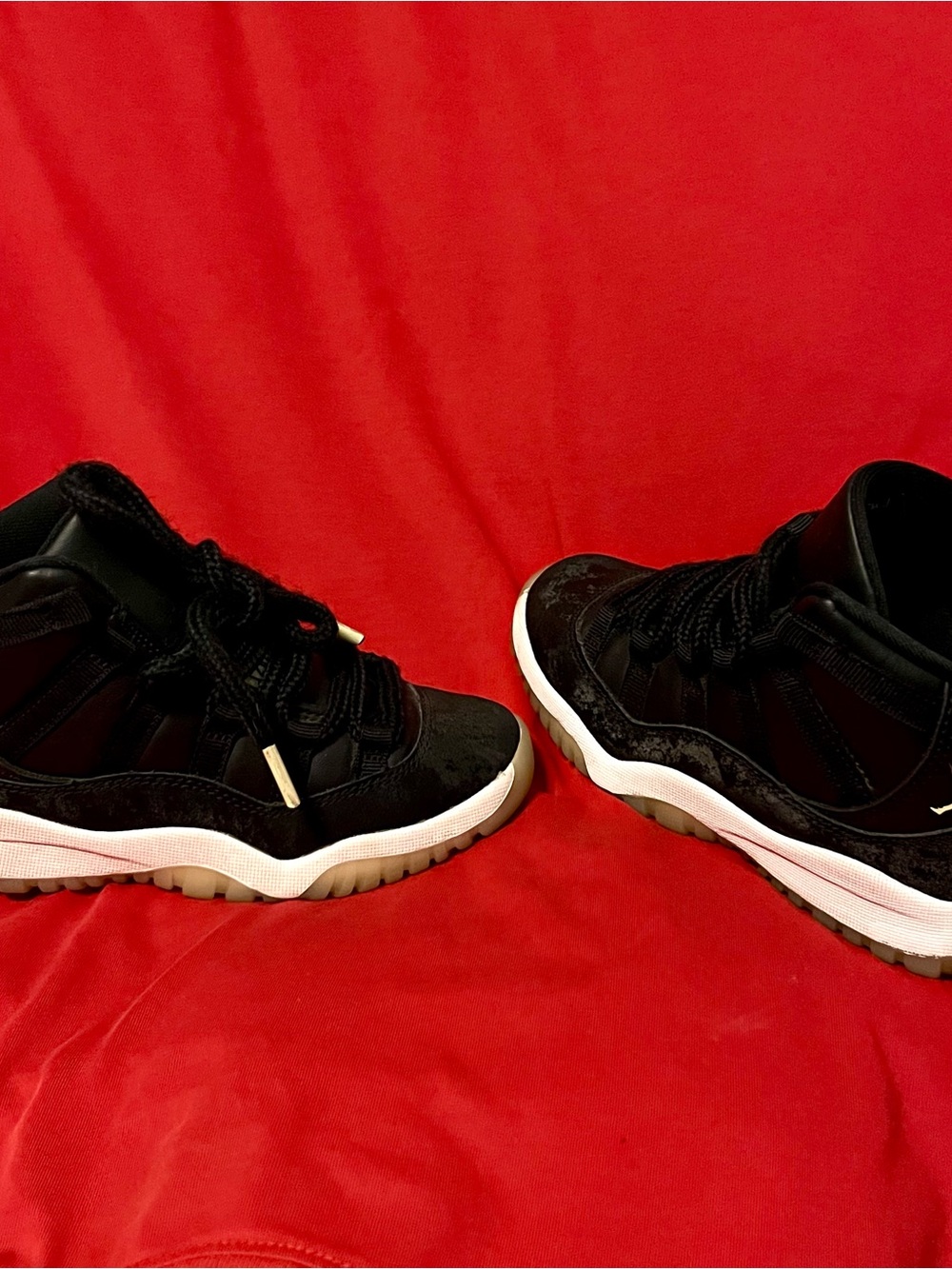 Kids Air Jordan Retro 11 PS ‘Barely Black Volt’ shoes (12c)